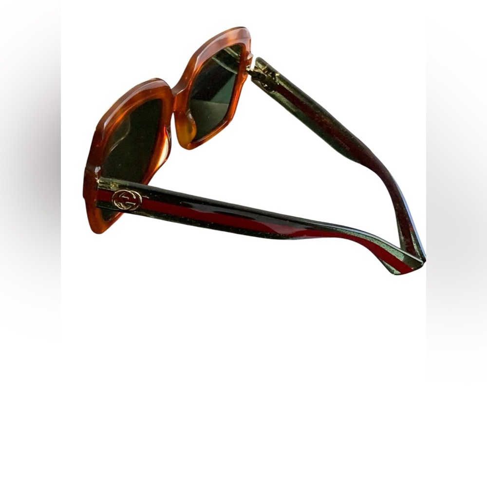 Gucci Brand New 54MM GG0036SN Cat3 Square Havana Green Sunglasses - Picture 10 of 17
